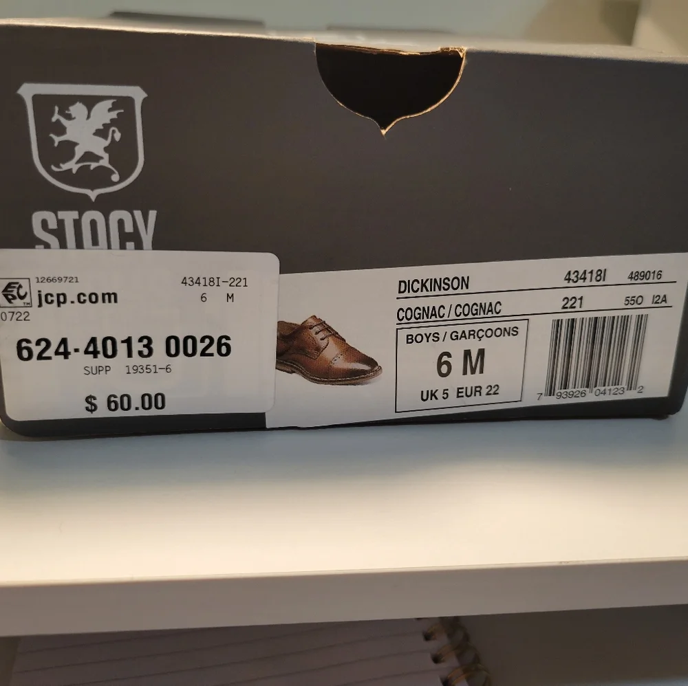 Size 6T Toddler Boys Lil Dickinson Oxford shoes....Stacy Adams